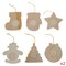 Set of 12 Unfinished Wooden Picture Frame Christmas Ornaments